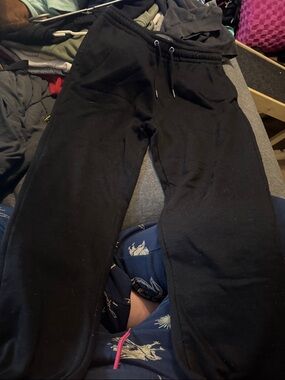 Primark Black Men's Drawstring Joggers Sweatpants